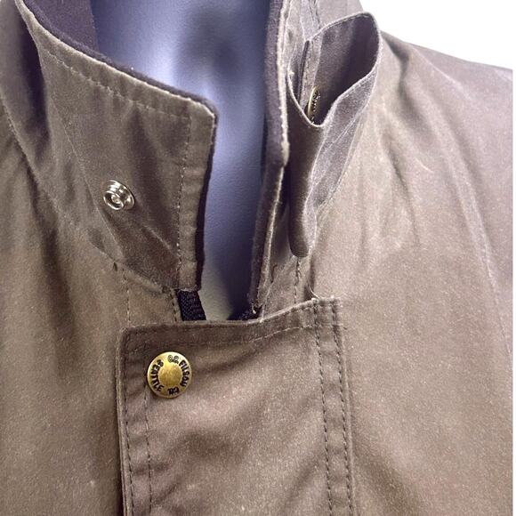 Filson Rugged Men's Weather Resistant Tin Cloth Field Jacket Otter Green-Size L - Picture 5 of 16